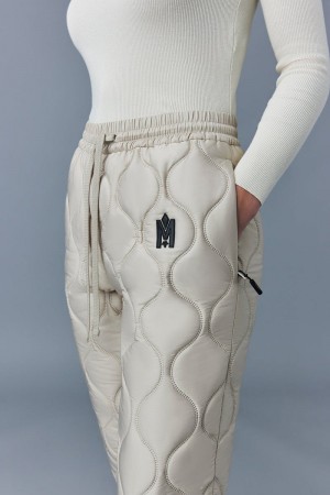 Mackage ALISON-QT Heritage quilted technical パンツ レディース ベージュ | 0915346-TL