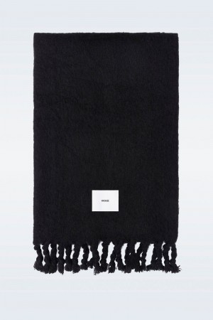 Mackage COLBY Rectangular wool with fringed ends スカーフ レディース 黒 | 0721354-XC