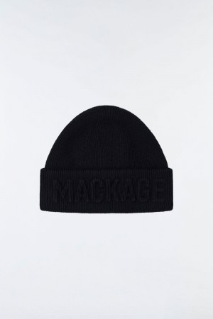 Mackage JETT Knit merino and cashmere ハット レディース 黒 | 7329410-QS