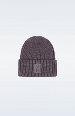 Mackage JUDE-MZ hand-knit toque with ribbed cuff ハット メンズ 紫 | 1643970-KQ