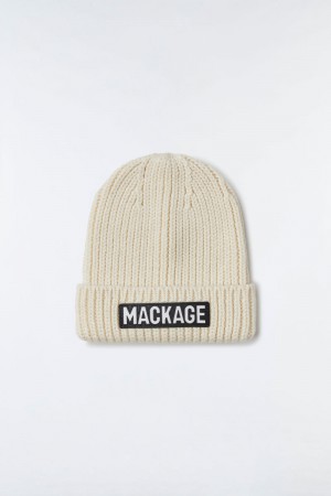 Mackage JUDE hand-knit toque with ribbed cuff アクセサリー キッズ 白 | 3718425-XZ