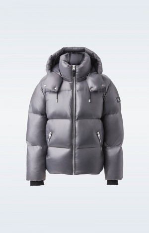 Mackage KENT-Z lustrous light with hood ダウンジャケット メンズ 暗グレー | 9356247-AQ