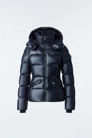 Mackage MADALYN lustrous light with hood ダウンジャケット レディース 黒 | 3460852-ZX