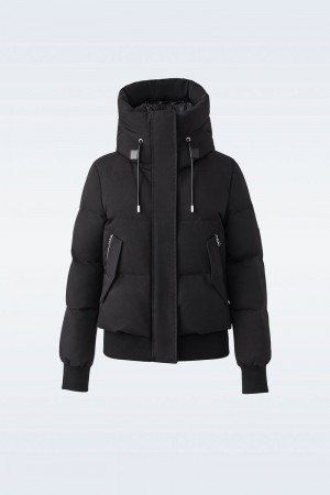 Mackage NEFI-NF Nordich tech with hood ダウンジャケット レディース 黒 | 0675324-AG