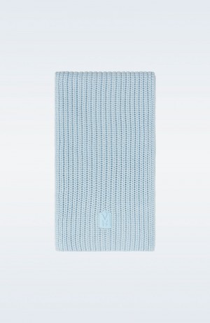 Mackage NELL Rectangular merino wool スカーフ メンズ ライト青 | 1762053-EW