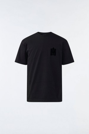 Mackage TEE with velvet logo Tシャツ メンズ 黒 | 2815096-QL