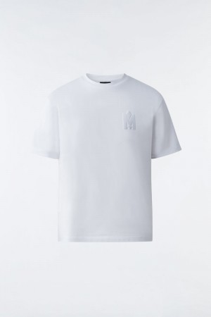 Mackage TEE with velvet logo Tシャツ メンズ 白 | 5489316-VQ