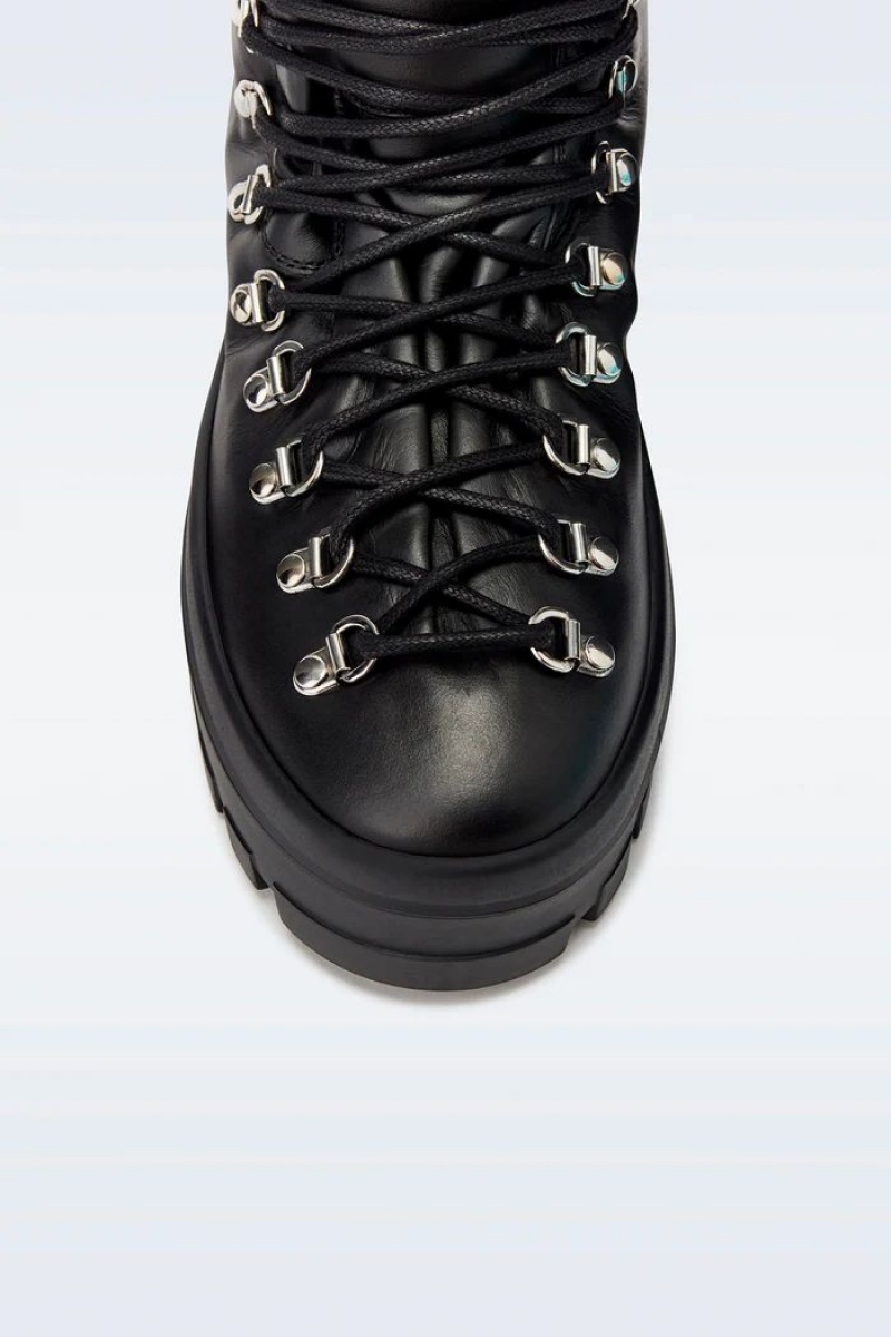 Mackage BAIN-M レザー mid-calf lace-ups ウィンターブーツ メンズ 黒 | 6185079-EA