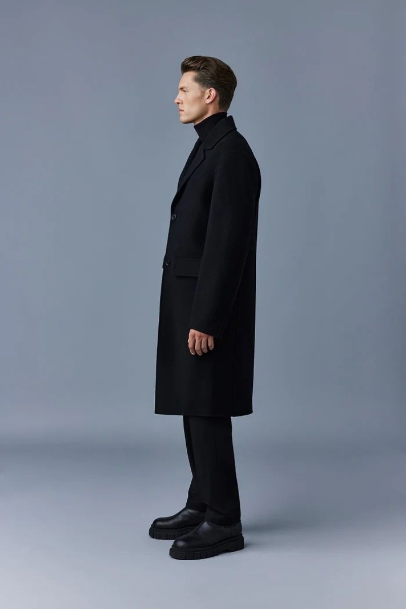 Mackage BENJAMIN Double-face wool with notched lapel コート メンズ 黒 | 8409751-YS