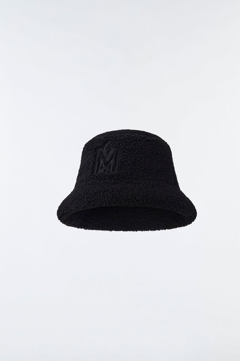 Mackage BENNET Teddy down bucket with logo ハット メンズ 黒 | 3207468-MZ