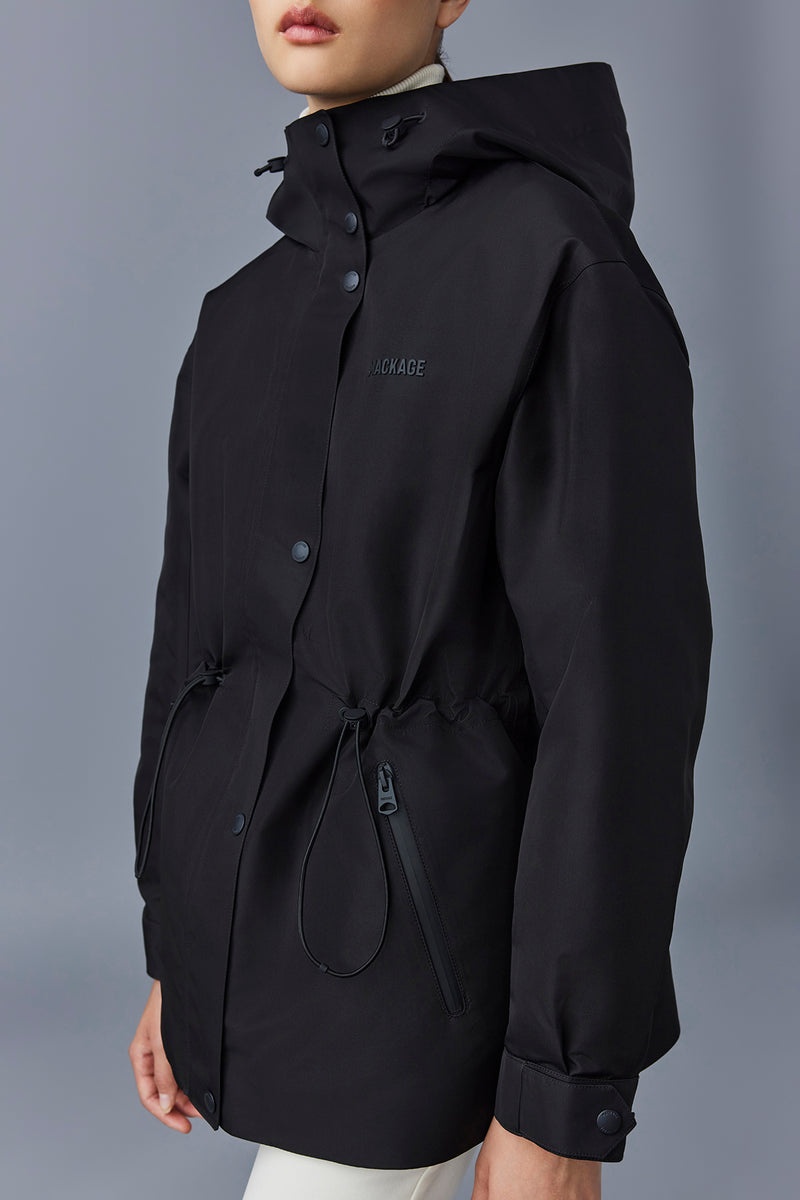 Mackage CARRIE-CITY Short 2-in-1 rain parka with removable liner トレンチコート レディース 黒 | 9614082-HW