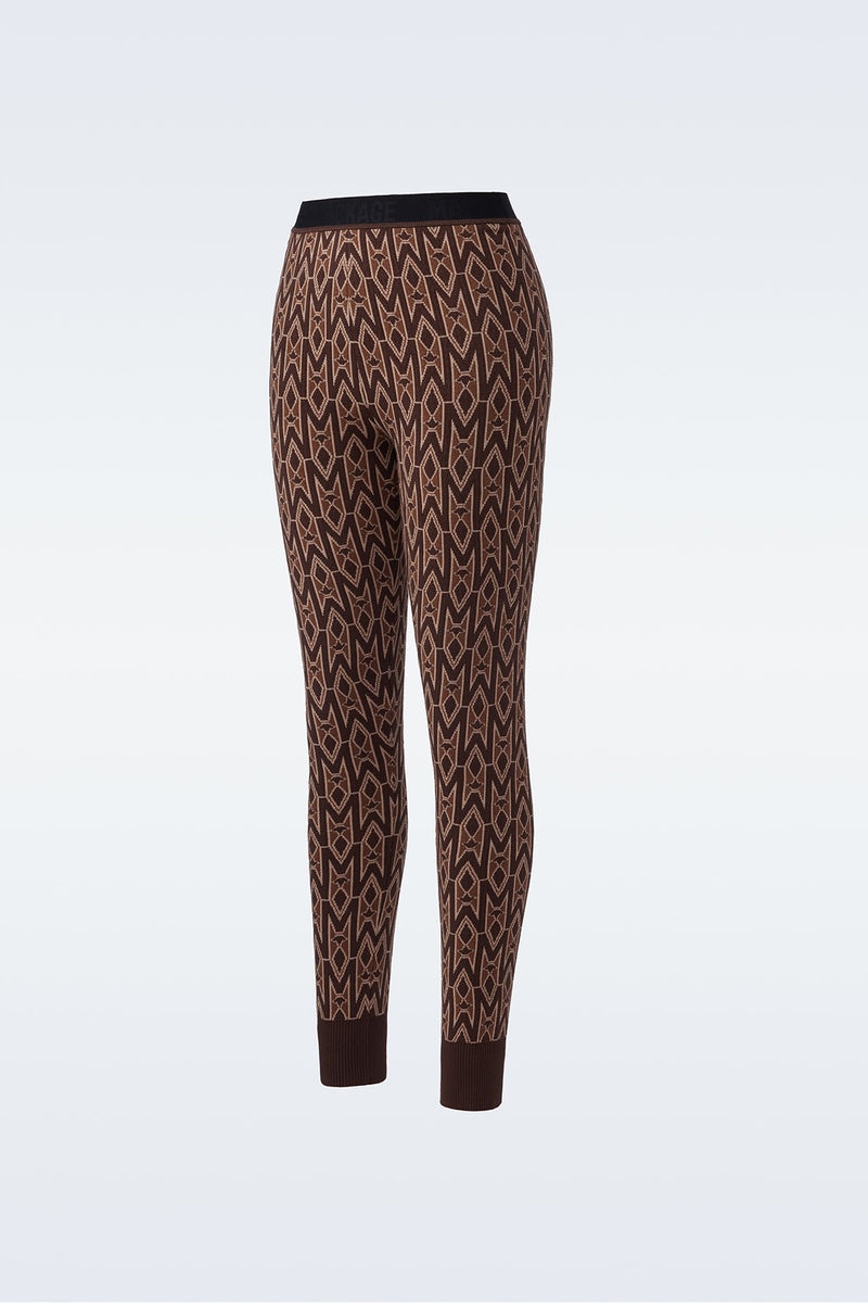 Mackage COURTNEY Agile-360 knitted monogram leggings パンツ レディース コー​​ヒー | 8142079-UQ