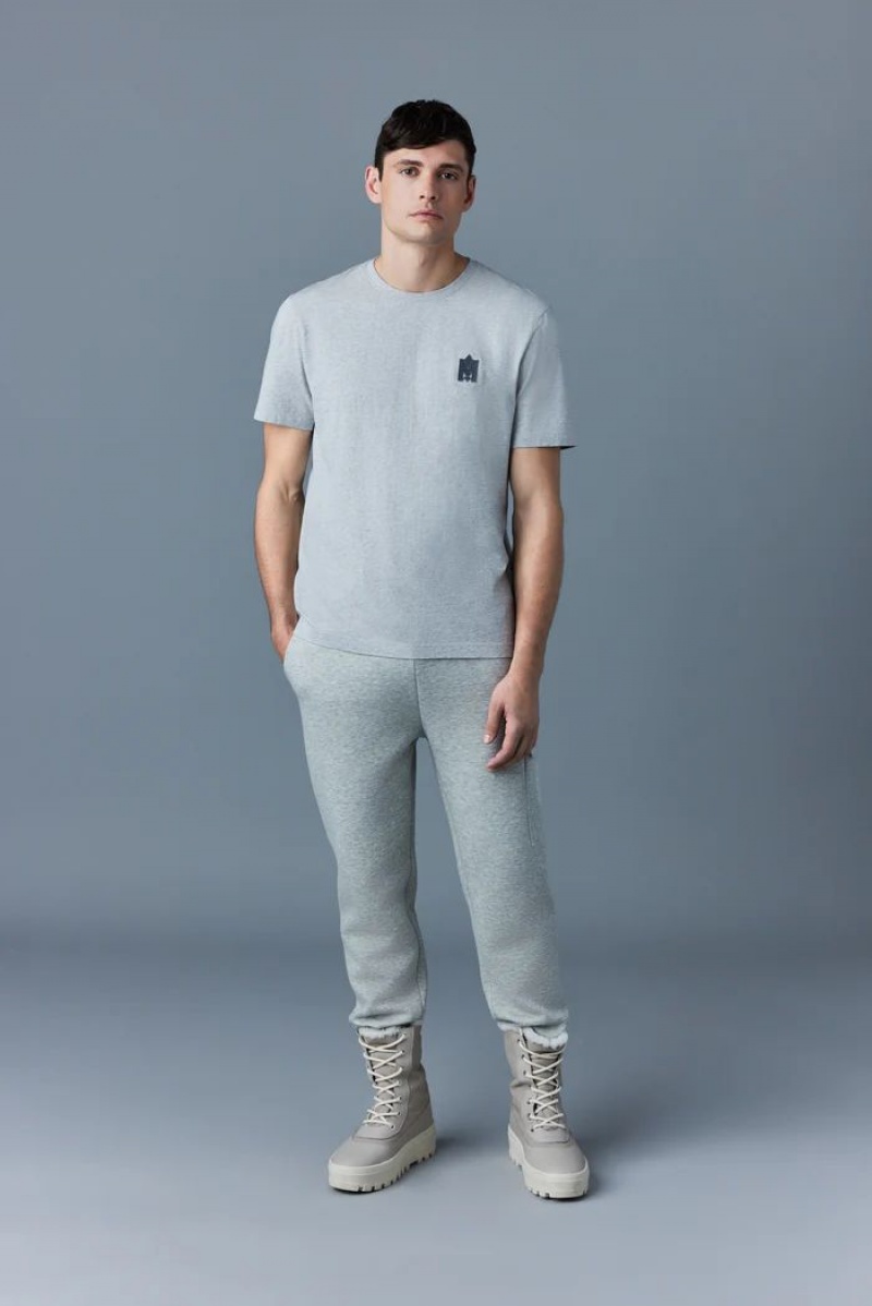 Mackage DEV with velvet logo Tシャツ メンズ ライトグレー | 5928631-GV