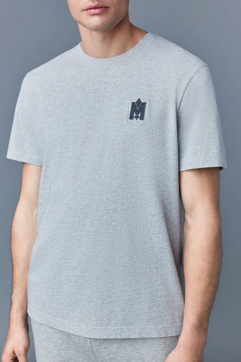 Mackage DEV with velvet logo Tシャツ メンズ ライトグレー | 5928631-GV