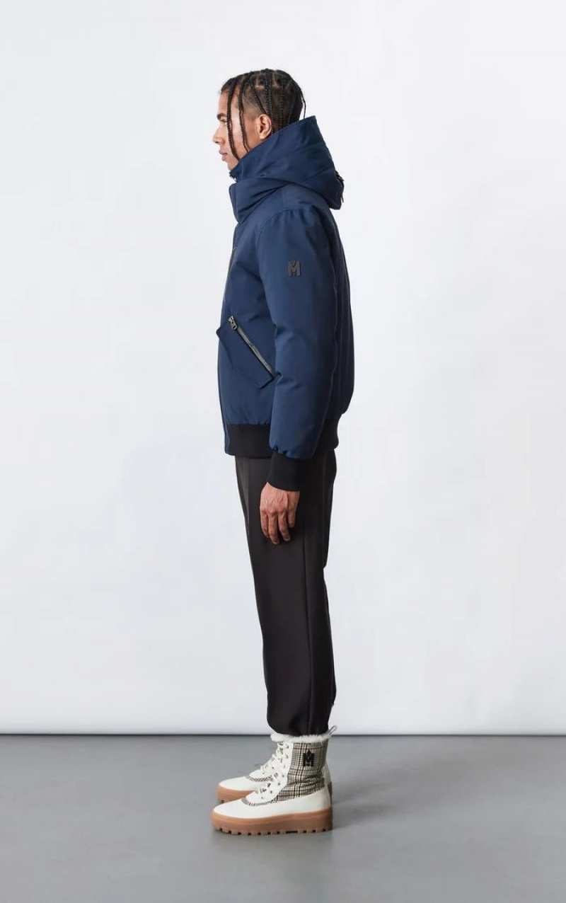 Mackage DIXON 2-In-1 down with hooded bib ボンバージャケット メンズ ネイビー | 0382467-NY