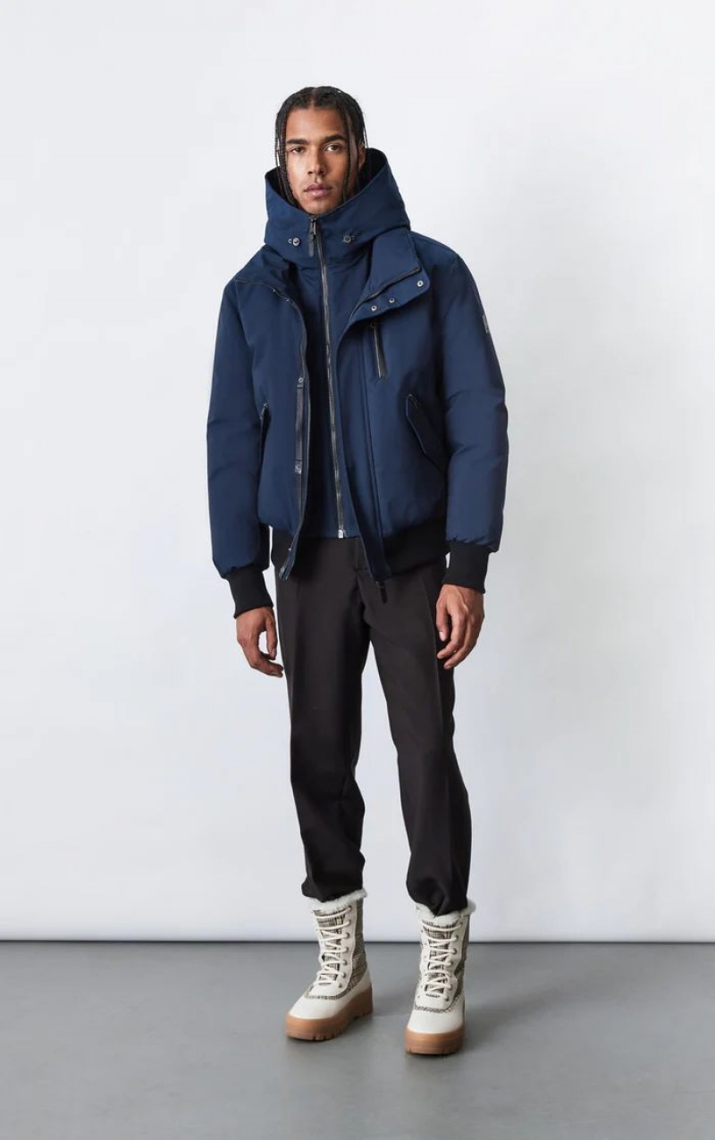 Mackage DIXON 2-In-1 down with hooded bib ボンバージャケット メンズ ネイビー | 0382467-NY