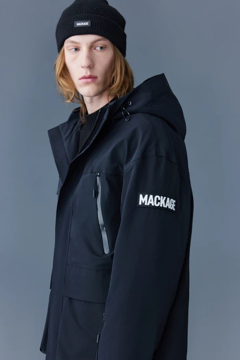 Mackage FROST AGILE-360 down トラックジャケット メンズ 黒 | 2385960-HA