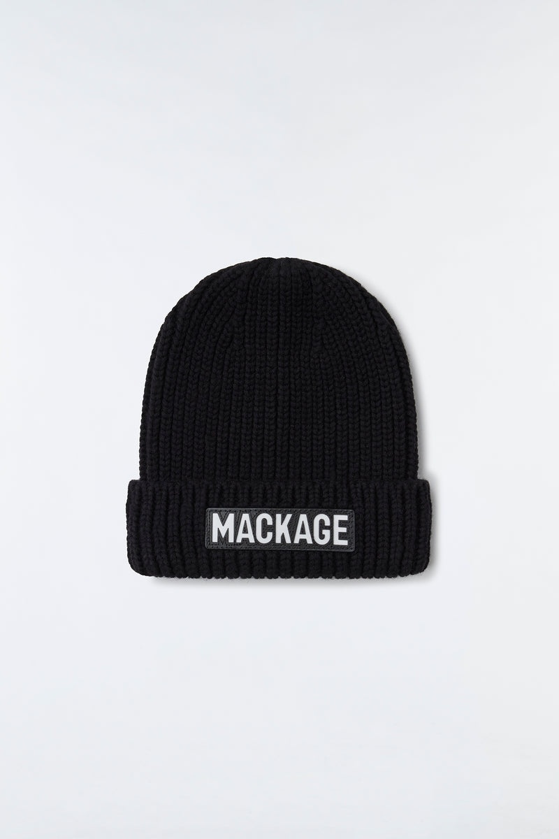 Mackage JUDE hand-knit toque with ribbed cuff アクセサリー キッズ 黒 | 4793621-IF 