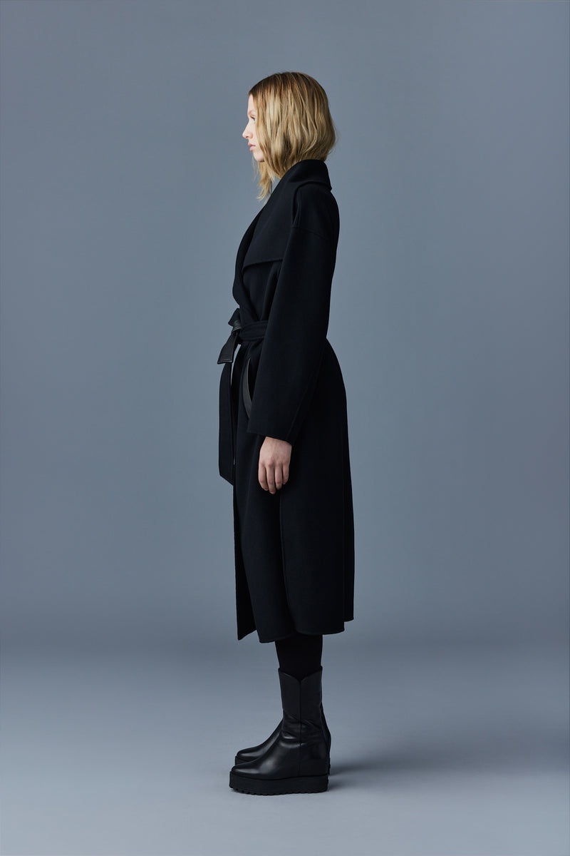 Mackage KATE double-face wool robe コート レディース 黒 | 2493578-UM