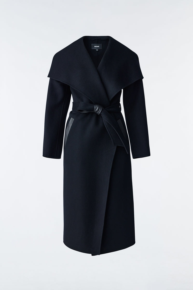 Mackage KATE double-face wool robe コート レディース 黒 | 2493578-UM