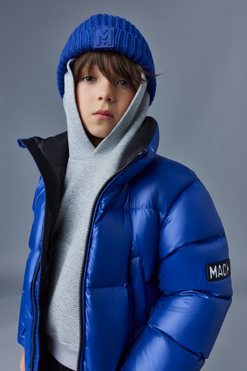 Mackage KENNIE Lustrous light with hood ダウンパーカ キッズ 青 | 0756984-SP