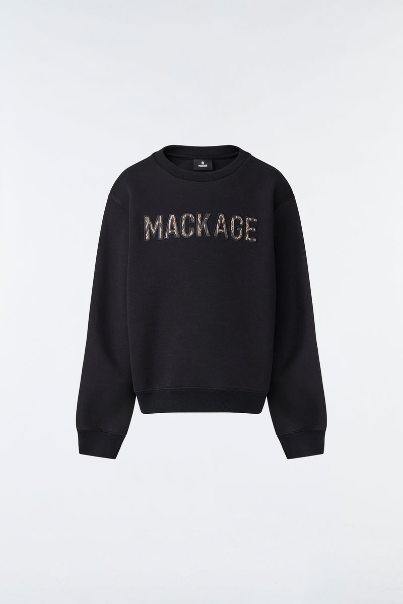 Mackage RIO Double-face jersey with wordmark パーカー キッズ 黒 | 5793628-CW