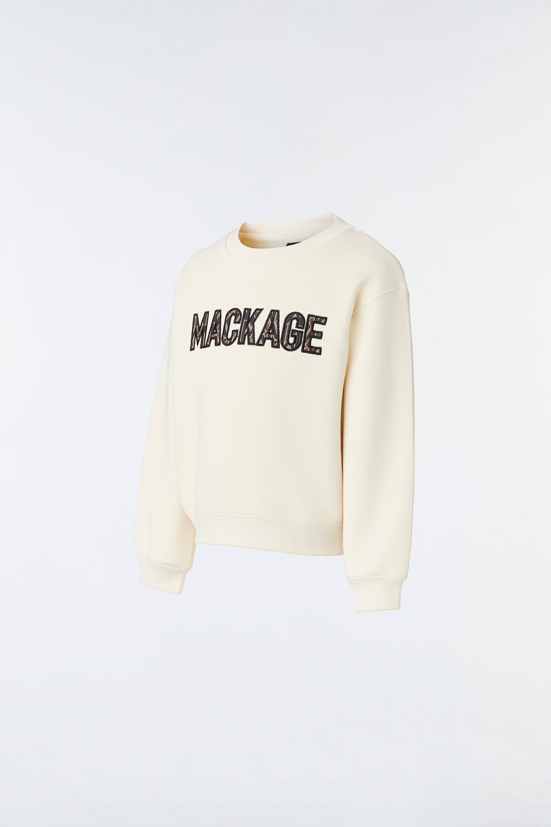 Mackage RIO Double-face jersey with wordmark パーカー キッズ ベージュ | 9087421-AF