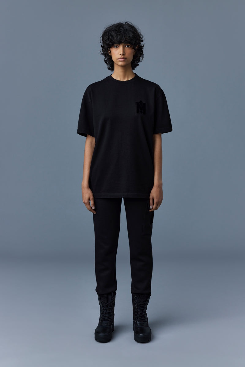 Mackage TEE with velvet logo Tシャツ レディース 黒 | 3682517-VG