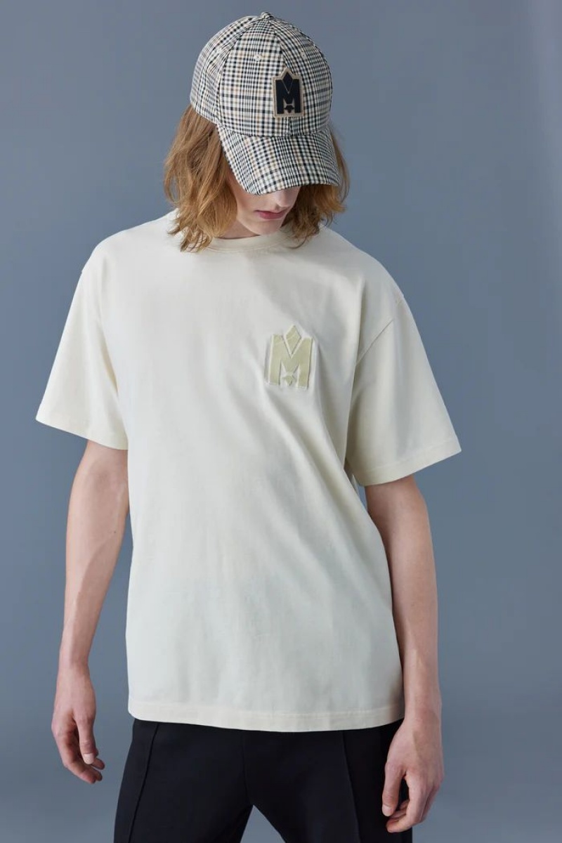 Mackage TEE with velvet logo Tシャツ メンズ ベージュ | 6243198-WO