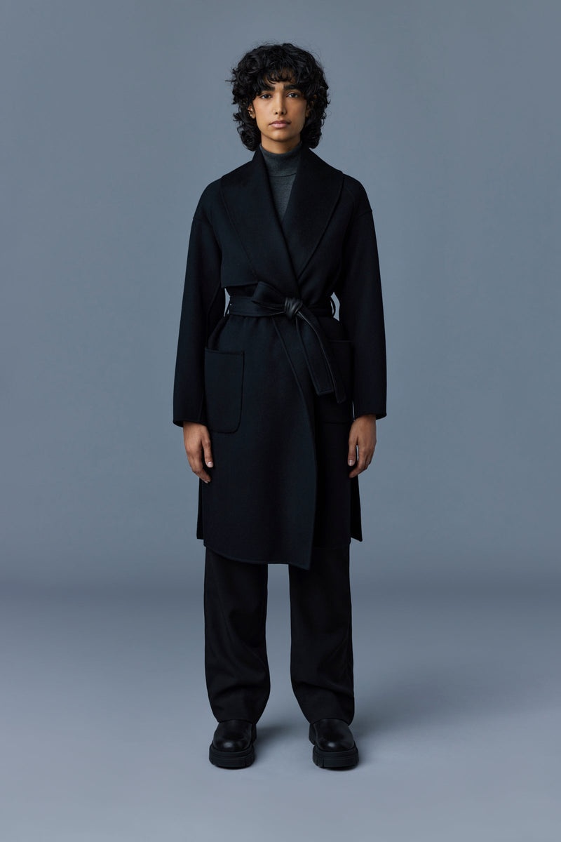 Mackage THALIA Double-face wool robe コート レディース 黒 | 7146852-AT